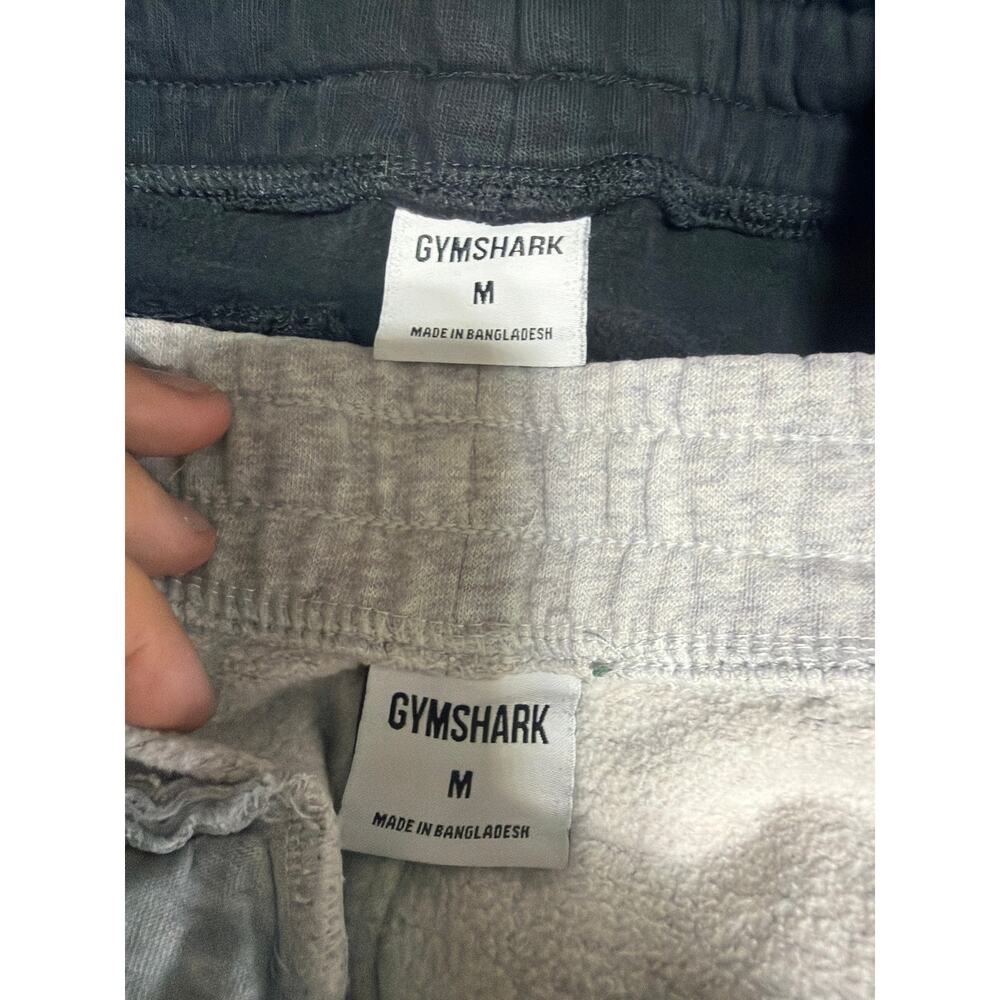 GymShark Sweat Shorts Medium Black Gray Drawstring Lot of 2 - Picture 9 of 10